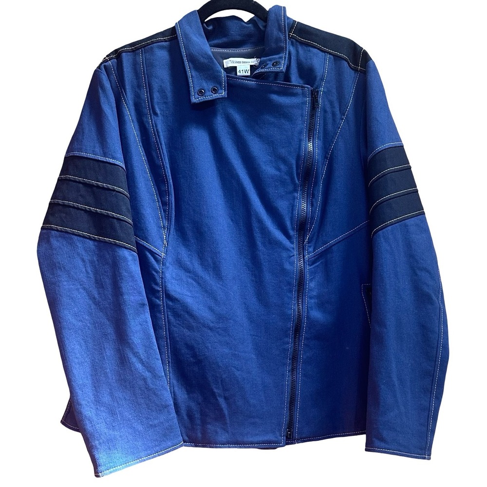 Volante Design "Hacker" Moto Jacket Blue Canvas - Size 41W (L/XL) - Picture 2 of 16